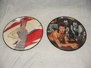 DAVID BOWIE 2 FASHIONS PICTURE DISCS - JEAN GENIE / ZIGGY STARDUST & REBEL REBEL