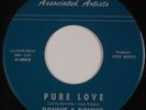 DONNIE & RONNIE: Pure Love US Associated Artists Rockabilly Rare 45 NM- HEAR