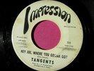 THE TANGENTS - Hey Joe Where You Gonna Go - Promo garage 45 rpm - Impression 111