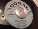 TERESA BREWER & MICKEY MANTLE 45 RPM Coral PROMO Love Mickey NY YANKEES 1956