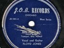 RARE DELTA BLUES   Floyd Jones : Dark Road / Big World   J.O.B 1001   78 RPM
