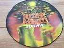 NUCLEAR ASSAULT - SURVIVE - RARE U.K. FULL COLOUR PICTURE LP DISC 1988 EX/EX