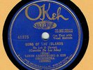 JAZZ 78 : LOUIS ARMSTRONG ORCHESTRA ON OKEH ELECTRIC BLUE LABEL 41375