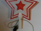 Vintage Christmas tree star stopper hard plastic mid century modern antique 50s