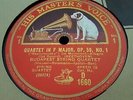 BEETHOVEN QUARTET IN F MAJOR BUDAPEST STRING QUARTET HMV D1660-1663