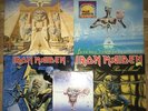 4x Iron Maiden Vinyl LP & 7“ Powerslave Piece Of Mind No Prayer For Seventh Son