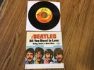 The Beatles ‘All You Need Is Love’ 1967 tab cut picture sleeve + nm-  7” record