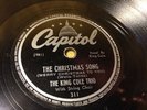 THE (NAT) KING COLE TRIO : THE CHRISTMAS SONG, 78 rpm E / E+ NICE