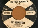 Doo Wop RARE 45 The Four Horsemen United Artists Lbl. PROMO My Heartbeat