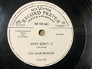 The Heartbreakers 1952 78 Why Don't I / Rockin' Daddy-O on RCA DJ Flexi Disc VG+