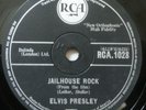 ELVIS PRESLEY,JAILHOUSE ROCK / TREAT ME NICE,1957 RCA UK PRESS 78 RPM,RCA.1028