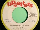 UPSETTER .PHILISTINES ON THE LAND  / BINGO KID . JUNIOR MERVIN. LEE PERRY 45