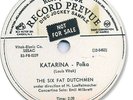 SIX FAT DUTCHMEN Polka 78 RPM Record. Katarina—Polka. Promo RCA 20-5426