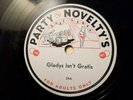 PARTY NOVELTY'S 78 RECORD 39/in and out/gladys isn't gratis/ EX+ ADULT HUMOR
