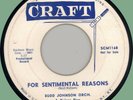 BUDD JOHNSON & VOICES FIVE For Sentimental Reasons 45rpm Craft 1959 doo-wop