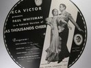 Paul Whiteman VICTOR 39003 E+ PRE WAR JAZZ / PICTURE RECORD 78