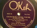 Cross-Word Mama You're Puzzling Me & Sometime When You're Alone  Papalia 78