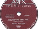 EVERLY BROTHERS Rock'n Roll 78 RPM Record. Should We Tell Him. Near Mint