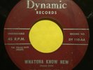 THE UNIQUE TEENS Whatcha Know New b/w Run Fast DOO WOP 45 Dynamic 110 harmony