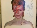 DAVID BOWIE orig. ALADDIN SANE lp AUTOGRAPHED 1973 U.S. promo press (signed '82)