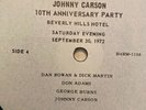 Johnny Carson 10th Anniversary Vinyl Record nm
