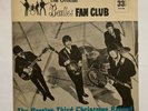 THE BEATLES THIRD CHRISTMAS RECORD Fan Club Flexi disc 1965 Collectors Vinyl VG