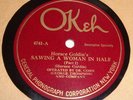 78rpm Okeh 4741 GEORGE THOMPSON - Sawing A Woman In Half - 1922