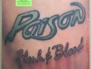 POISON - FLESH & BLOOD VINYL LP SEALED 1990 ORIG HYPE STICKER UNCENSORED COVER