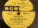 MGM 10645 (PROMO) Hank Williams 78rpm Long Gone Lonesome Blues