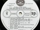 Paul Butterfield's Better Days - It All Comes Back USA 1973 Bearsville Promo LP
