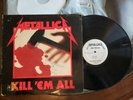 METALLICA KILL 'EM ALL LP RECOR MEGAFORCE SILVER MRI 069-SIGNED JAMES HETFIELD