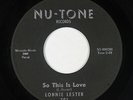 Northern Soul 45 - Lonnie Lester - So This Is Love - Nu-Tone - mp3