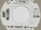 ANDY WILLIAMS Most Wonderful Time of Year COLUMBIA 45 Christmas 1964 NM HEAR