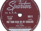 Super Rare 1959 PAUL ANKA Rock'n Roll 78 RPM Record Put Your Head on my Shoulder