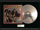 KISS HOTTER THAN HELL ALBUM FRAMED LP WHITE GOLD SILVER PLATINUM TONE RECORD