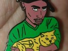 PIN'S PIN TUPAC SHAKUR MAKAVELI 2PAC RAPPEUR AND CAT FILM ACTOR 6/100 ÉPUISER