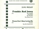 Elvis Presley-Frankie And Johnny  DJ PROMO COVER mit Schreibfehler  RAR