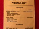 Signed Concert Program Van Cliburn & Eugene Ormandy at the Academy Of Music 1968