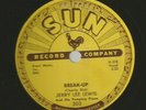 ROCKABILLY - LATE 78 - JERRY LEE LEWIS -  BREAK-UP  -HEAR -1958 SUN 303