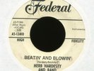 HERB HARDESTY Beatin' and Blowin' on Federal Promo Instro R&B 45 Hear