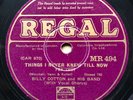 BILLY COTTON & HIS BAND - 'THE THINGS I NEVER KNEW TILL NOW’ REGAL 78, HOT