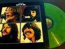 THE BEATLES - LET IT BE - {RED APPLE LOGO} RARE GREEN MARBLED VINYL ALBUM IMPORT