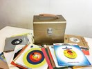 VTG Gold Metal Record Case - comes FULL of 65 Classic, Original 45-rpm 7