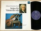 REINE FLACHOT Suites for Cello Solo No.5-6 BACH 1stPress INTERCORD SAPHIR MINT
