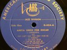 AMERICAN RECORDING SOCIETY G 426 ANITA O’DAY ANITA SINGS FOR OSCAR RVG 1957 M-