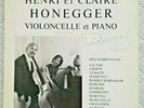 HENRI HONEGGER  - CELLO RECITAL - Ultra rare PRIVATE LP - with  AUTOGRAPH