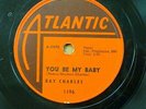 RAY CHARLES 78 from 1958 YOU BE MY BABY / MY BONNIE on Atlantic STRONG VG RJ 763