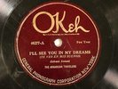 JAZZ ARKANSAW TRAVELERS I'll See You In My Dreams OKEH 40277