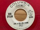 Bob Dylan 45 Like a Rolling Stone COLUMBIA VG RED VINYL PROMO