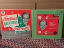 Bing Crosby 2x10” Christmas Greeting EX Merry Christmas w/ Andrews Sisters VG+